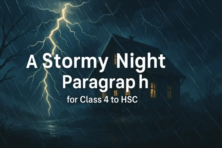 A Stormy Night Paragraph for Class 4 to HSC