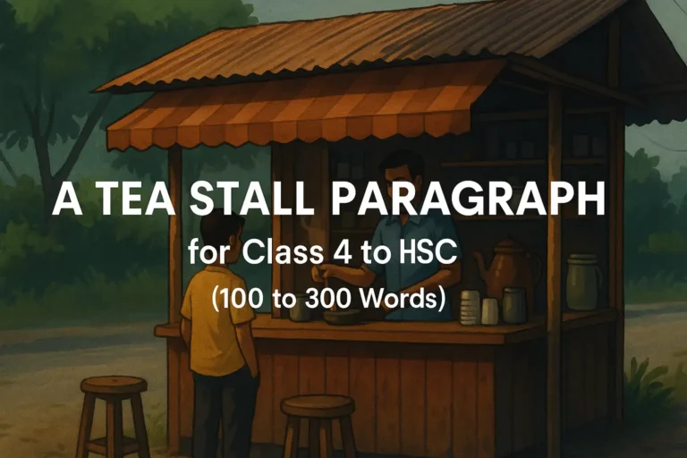 A Tea Stall Paragraph for Class 4 to HSC (100-300 Words)