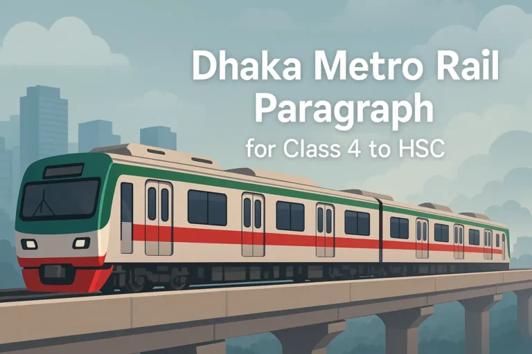 Dhaka Metro Rail Paragraph for Class 4 to HSC