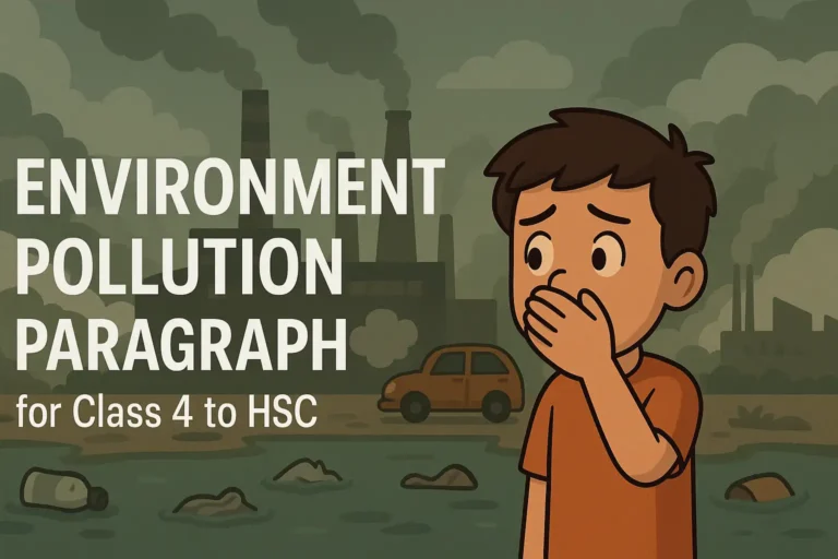 Environment Pollution Paragraph for Class 4 to HSC