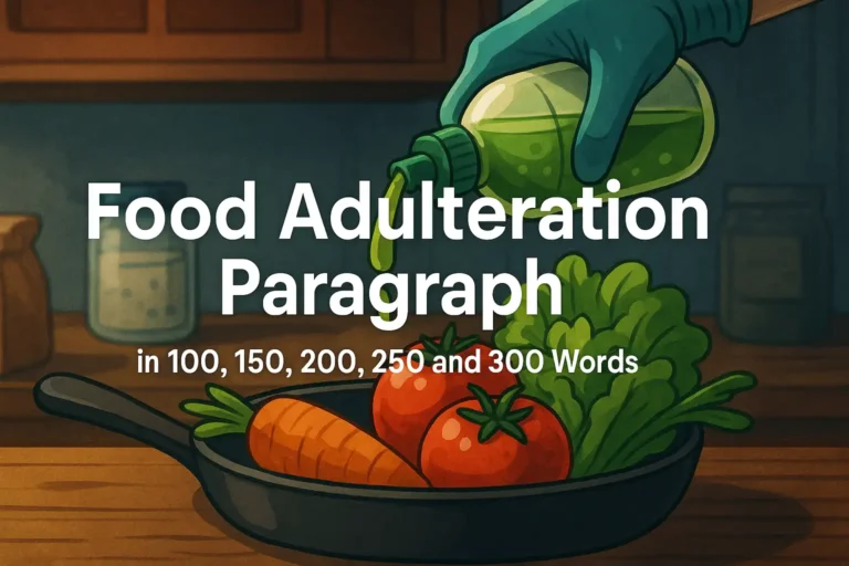 Food Adulteration Paragraph in 100 to 300 Words