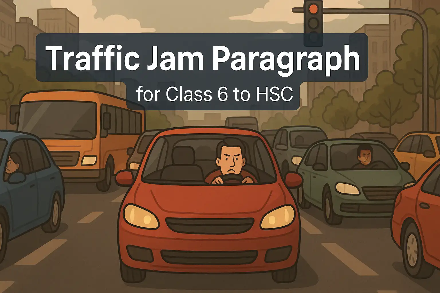 Traffic Jam Paragraph for Class 4 to HSC