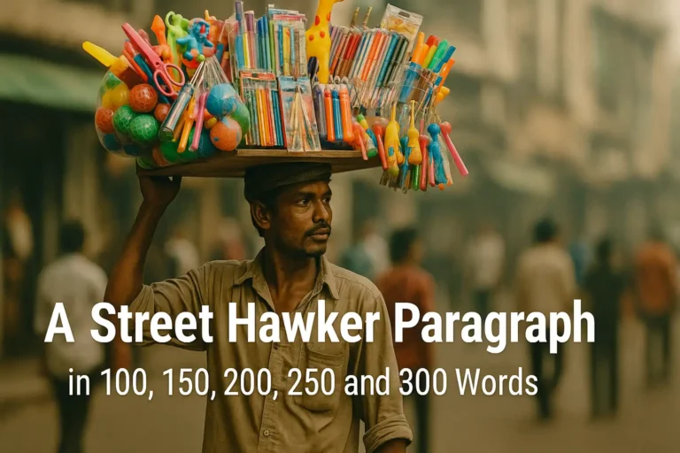 A Street Hawker Paragraph in 100, 150, 200, 250 and 300 Words