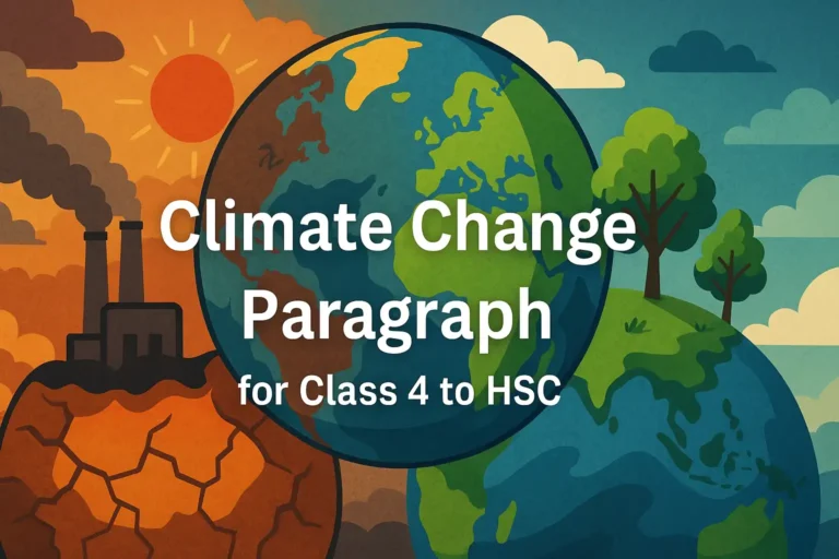 Climate Change Paragraph for Class 4 to HSC