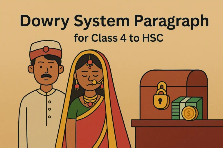 Dowry System Paragraph for Class 4 to HSC