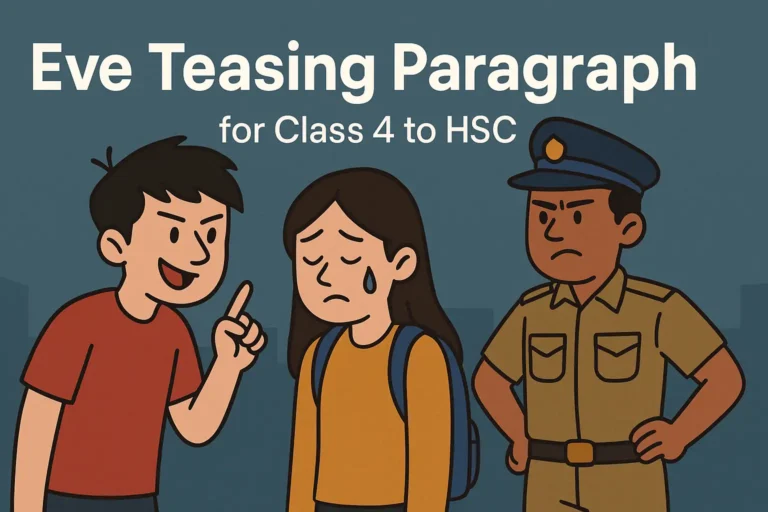 Eve Teasing Paragraph for Class 4 to HSC