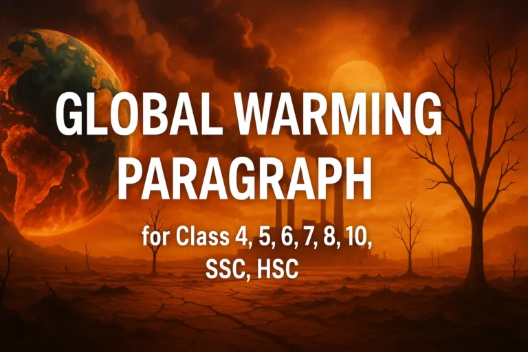 Global Warming Paragraph for Class 4, 5, 6, 7, 8, 9, 10, SSC, HSC