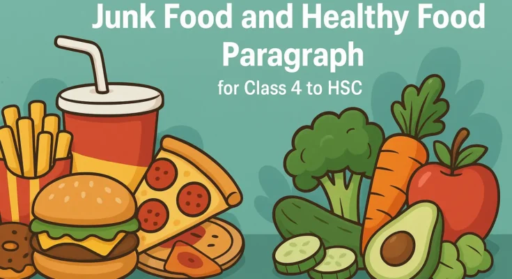 Junk Food and Healthy Food Paragraph for Class 4 to HSC