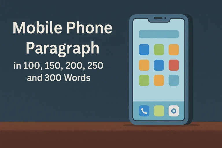 Mobile Phone Paragraph in 100, 150, 200, 250 and 300 Words