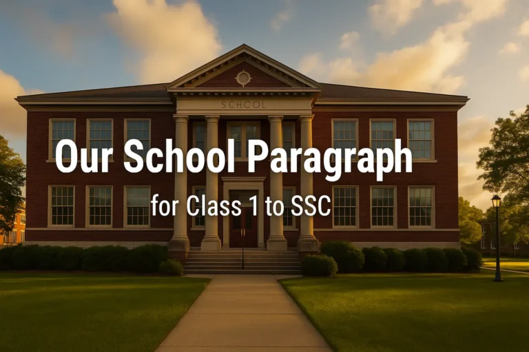 Our School Paragraph for Class 1 to SSC (60 to 250 Words)