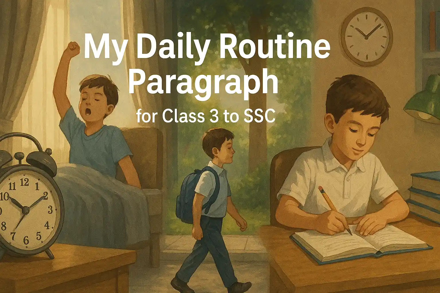 My Daily Routine Paragraph for Class 3 to SSC